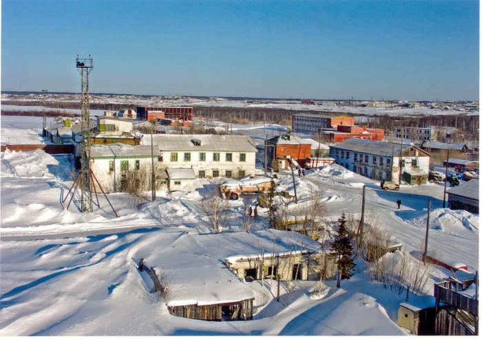 snow covered airport