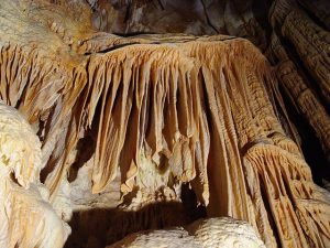 stalactites in a cave